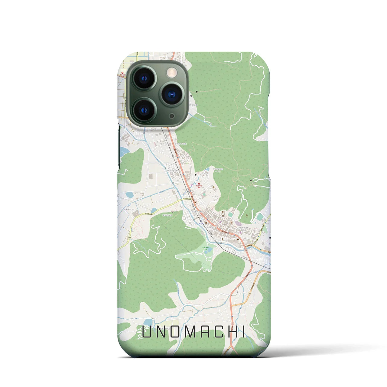 【卯之町(愛媛県)】地図柄iPhoneケース(バックカバータイプ)