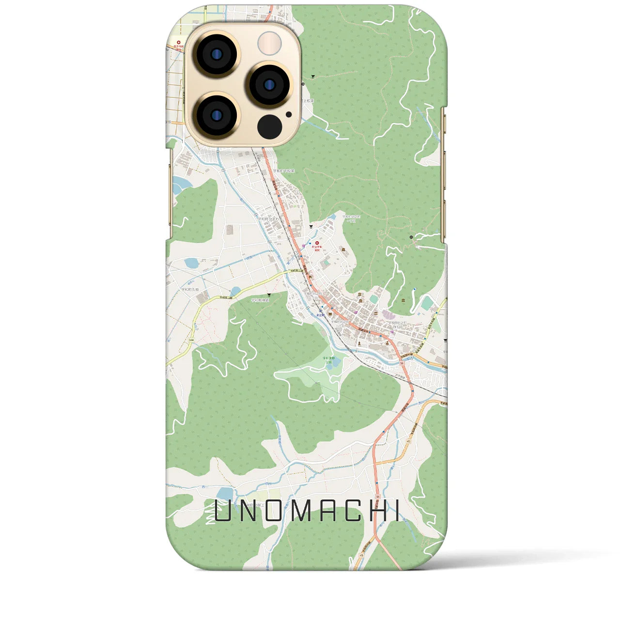 【卯之町(愛媛県)】地図柄iPhoneケース(バックカバータイプ)