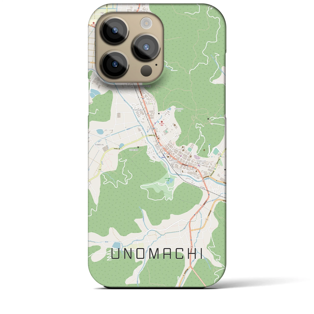 【卯之町(愛媛県)】地図柄iPhoneケース(バックカバータイプ)