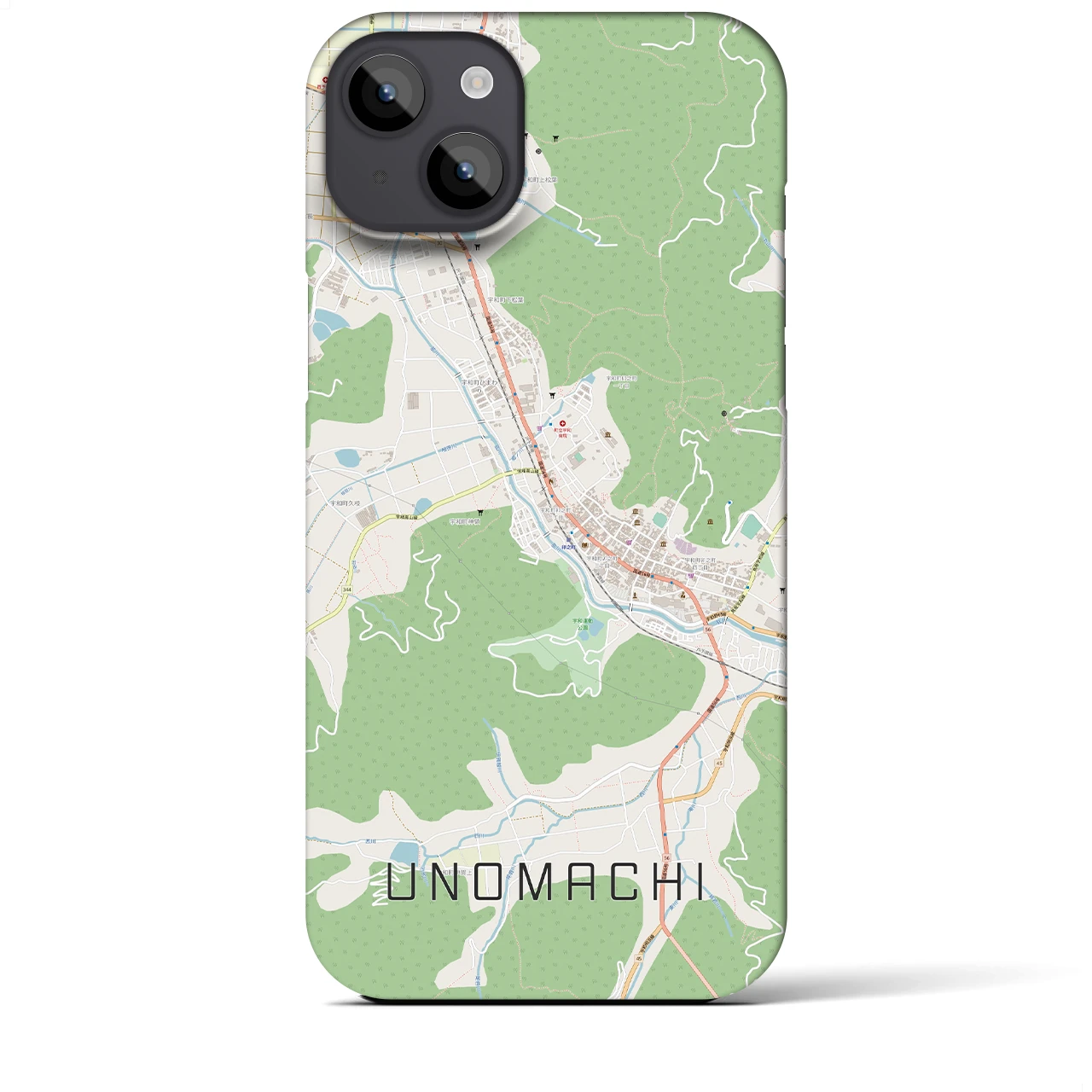 【卯之町(愛媛県)】地図柄iPhoneケース(バックカバータイプ)