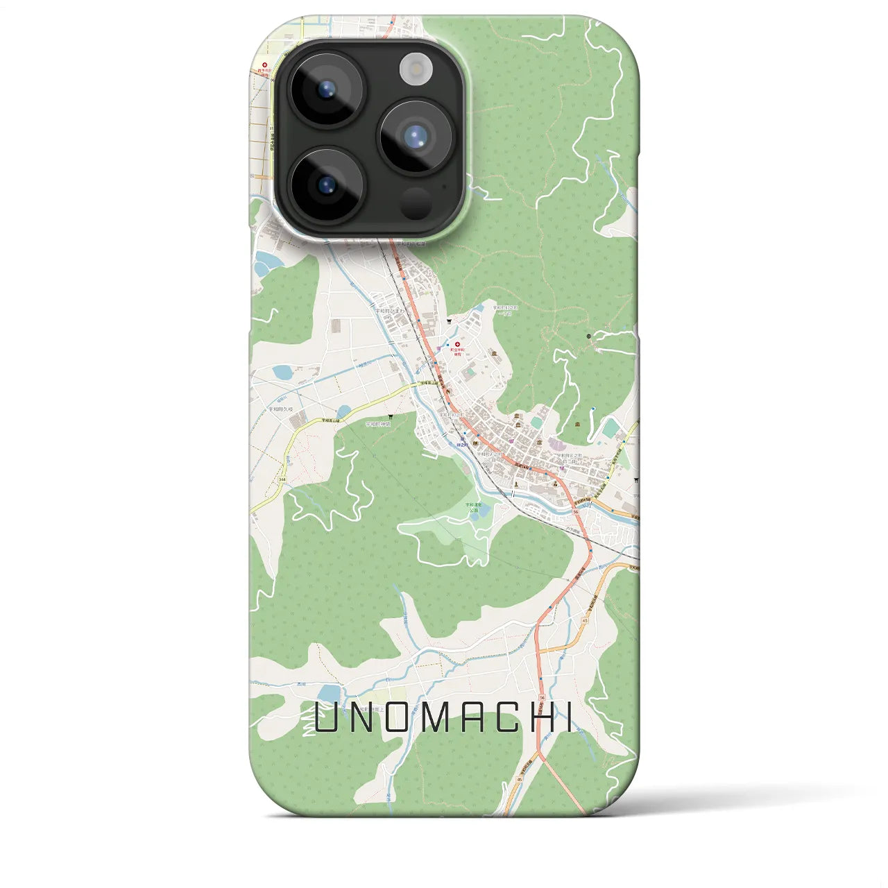 【卯之町(愛媛県)】地図柄iPhoneケース(バックカバータイプ)