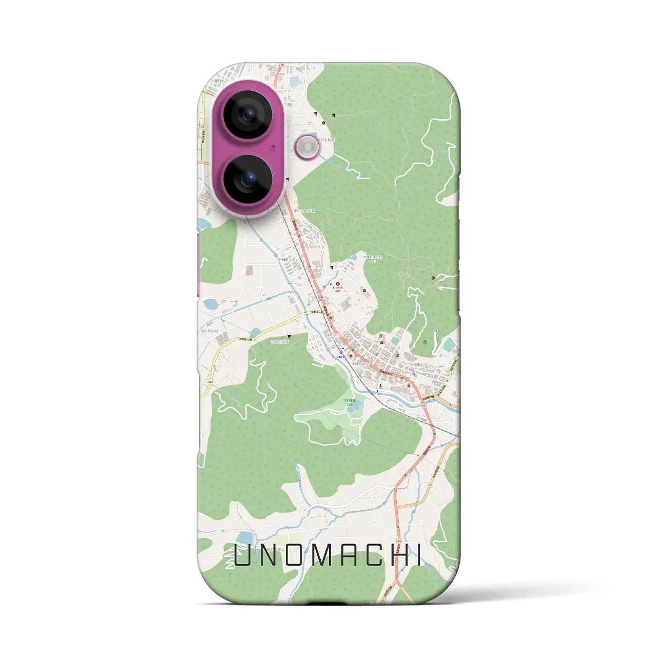 【卯之町(愛媛県)】地図柄iPhoneケース(バックカバータイプ)