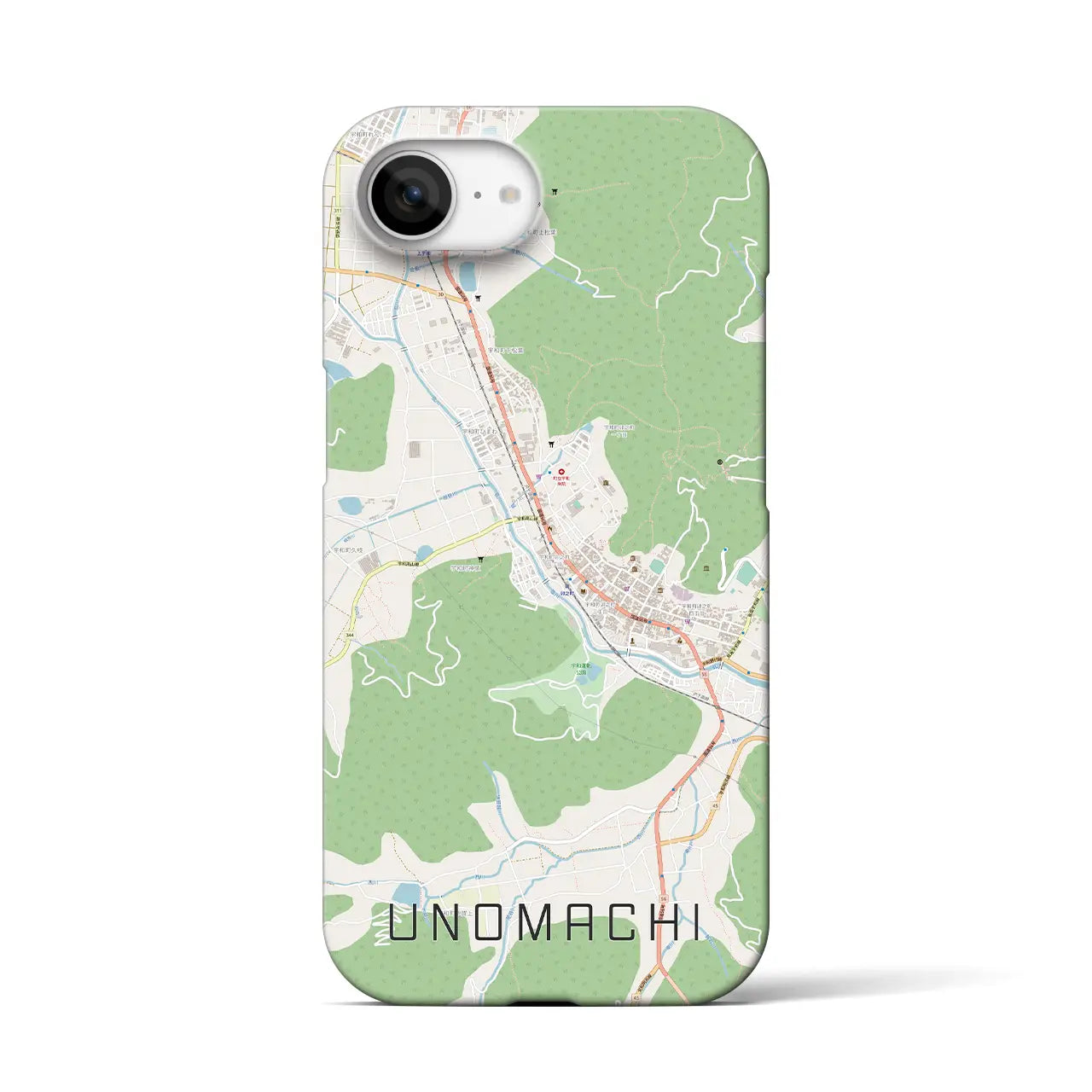 【卯之町(愛媛県)】地図柄iPhoneケース(バックカバータイプ)