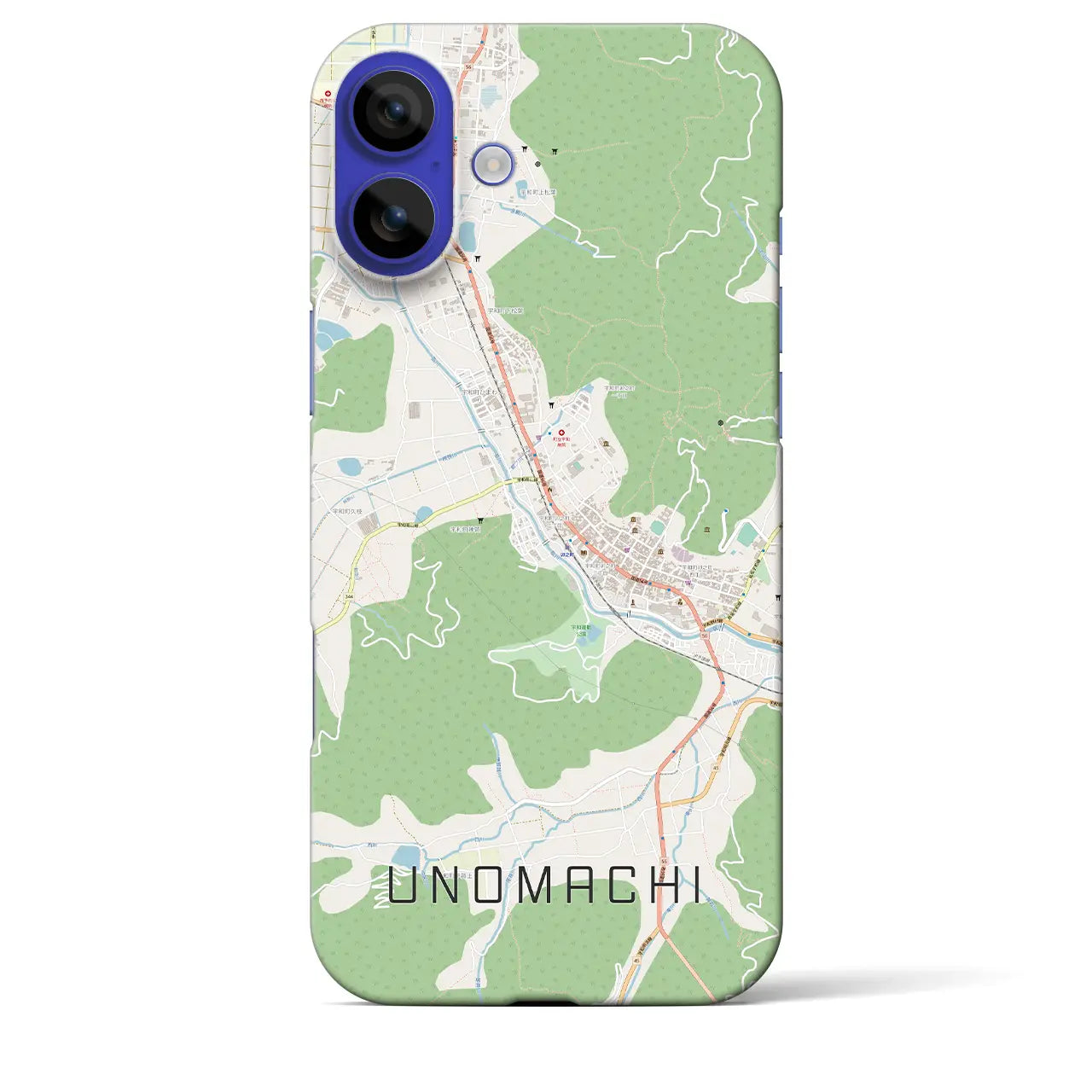 【卯之町(愛媛県)】地図柄iPhoneケース(バックカバータイプ)ナチュラル・iPhone 16 Pro Max 用