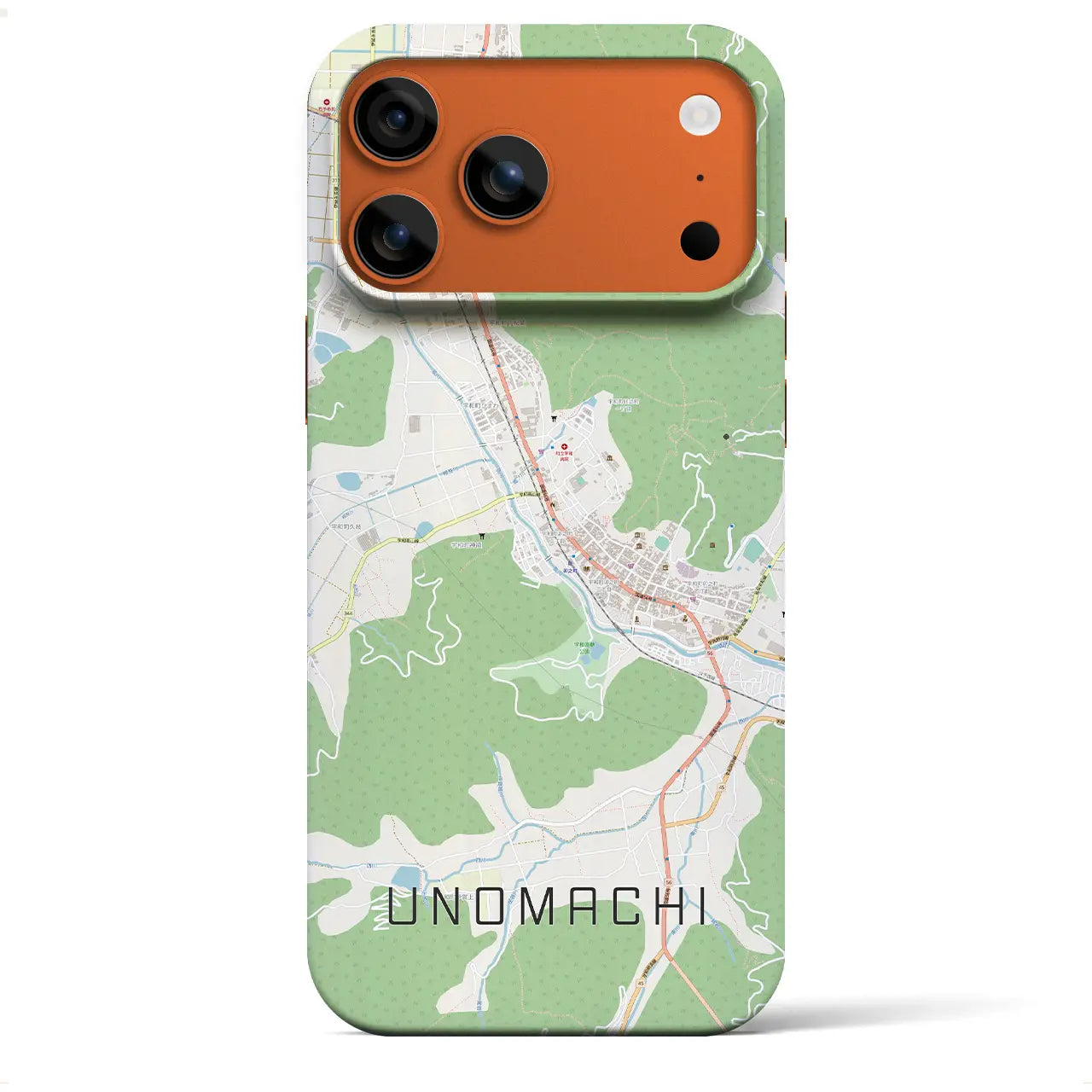 【卯之町(愛媛県)】地図柄iPhoneケース(バックカバータイプ)