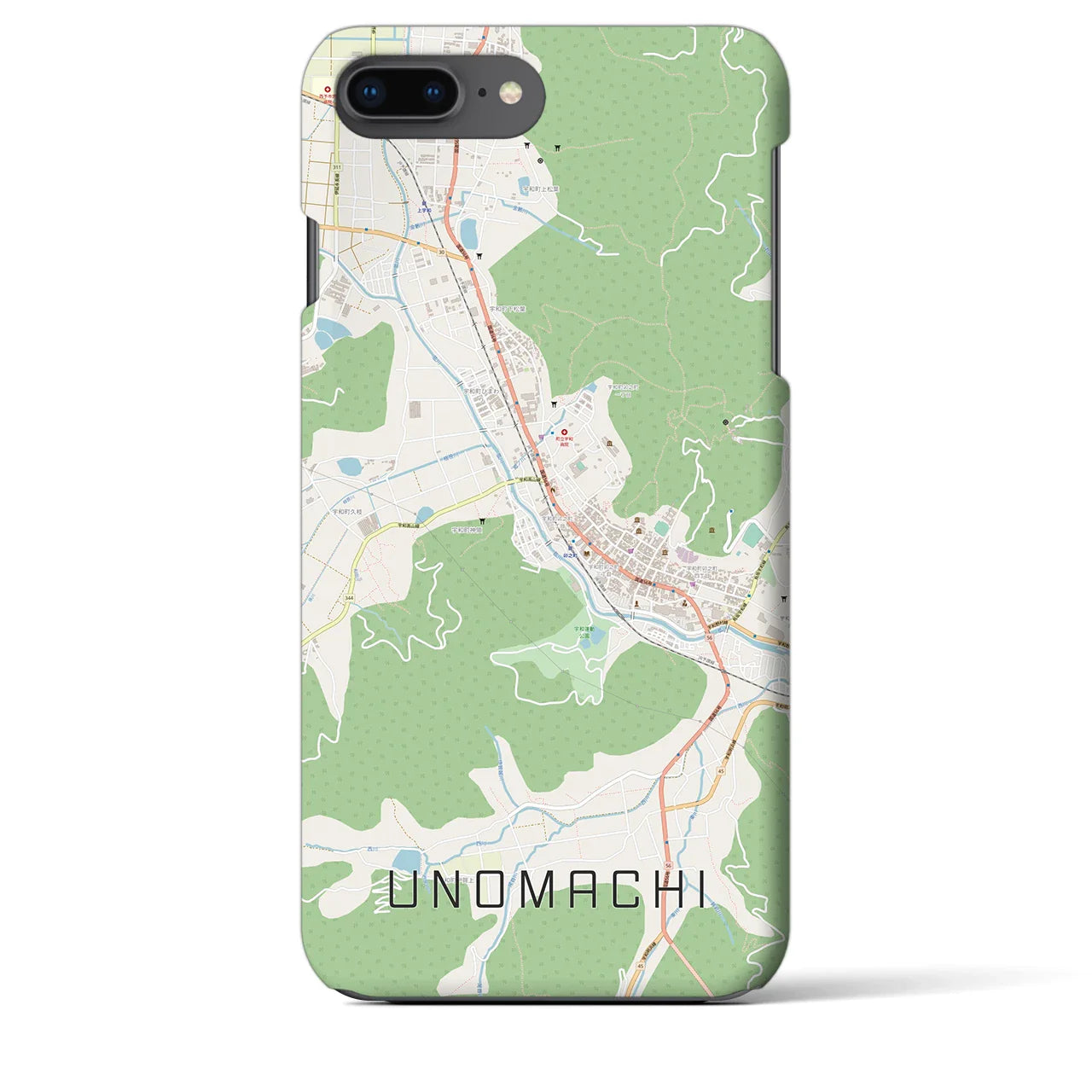 【卯之町(愛媛県)】地図柄iPhoneケース(バックカバータイプ)