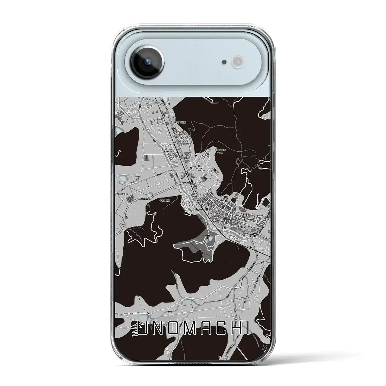 【卯之町(愛媛県)】地図柄iPhoneケース(クリアタイプ)