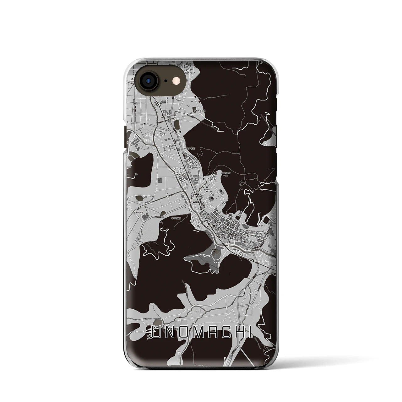 【卯之町(愛媛県)】地図柄iPhoneケース(クリアタイプ)