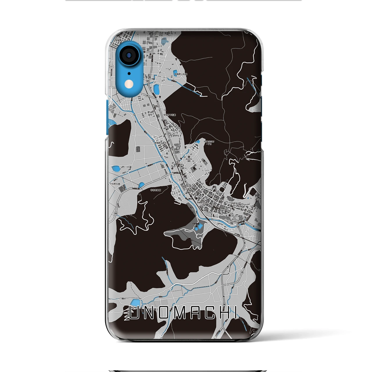 【卯之町(愛媛県)】地図柄iPhoneケース(クリアタイプ)