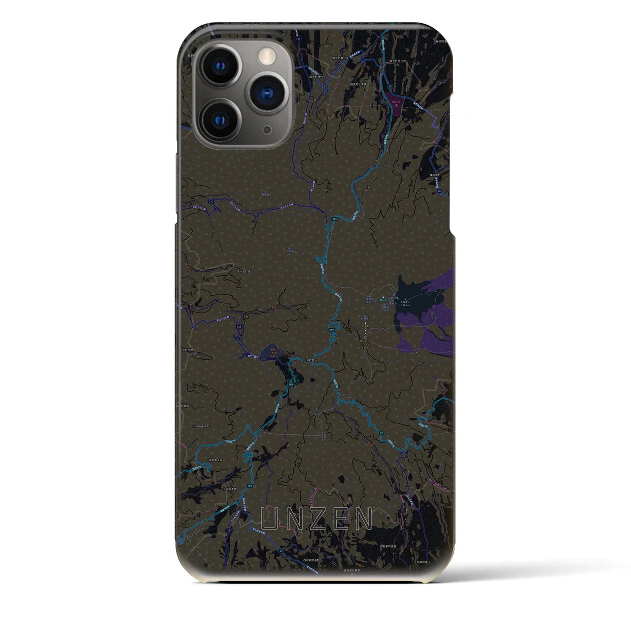 【雲仙(長崎県)】地図柄iPhoneケース(バックカバータイプ)