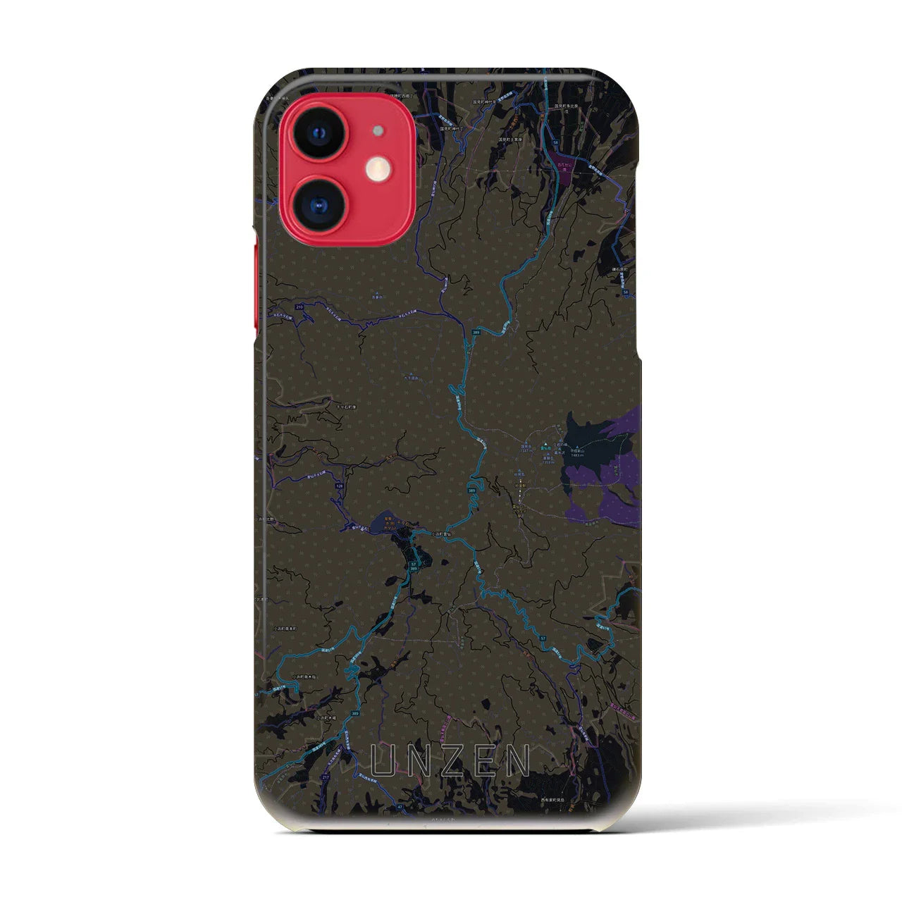 【雲仙(長崎県)】地図柄iPhoneケース(バックカバータイプ)