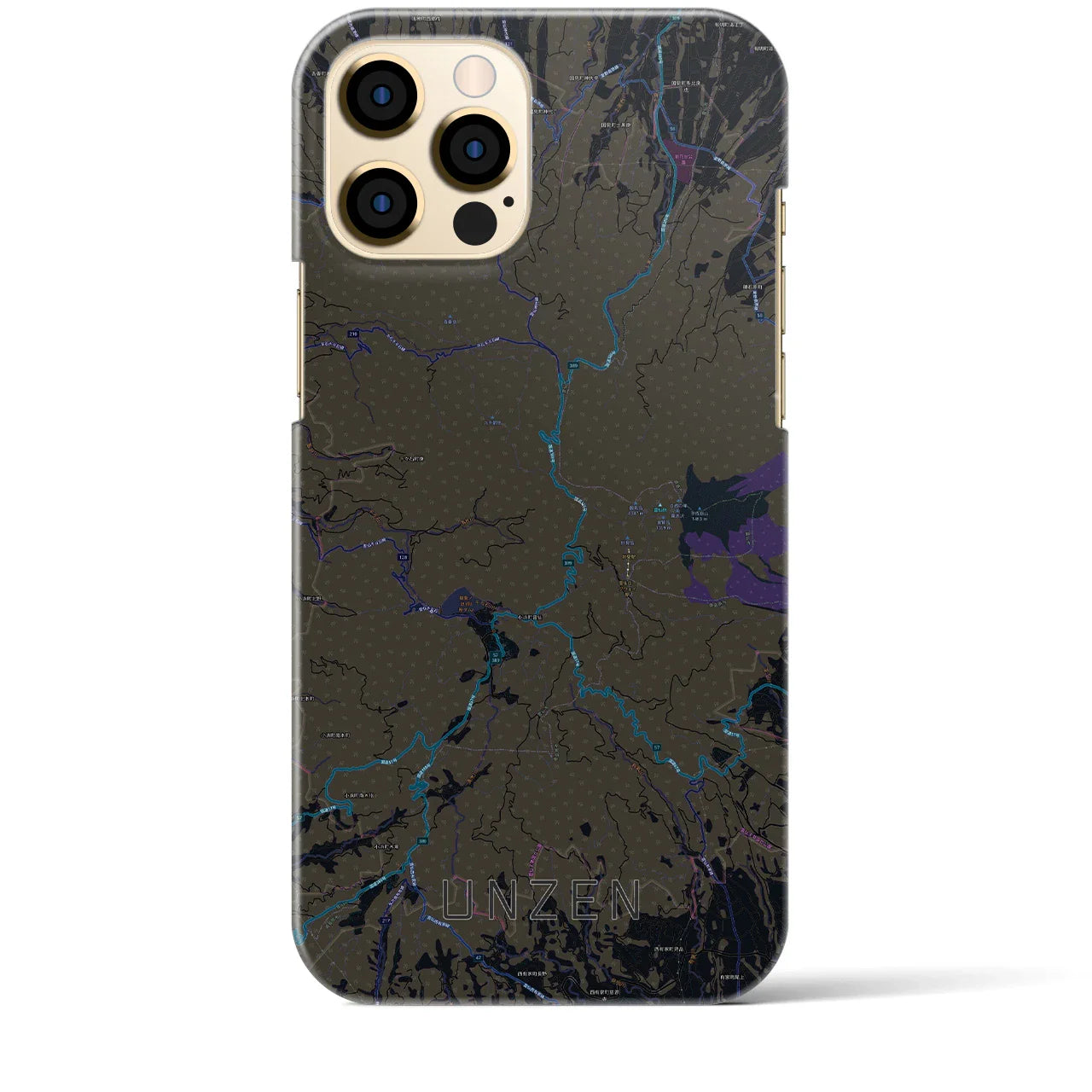 【雲仙(長崎県)】地図柄iPhoneケース(バックカバータイプ)