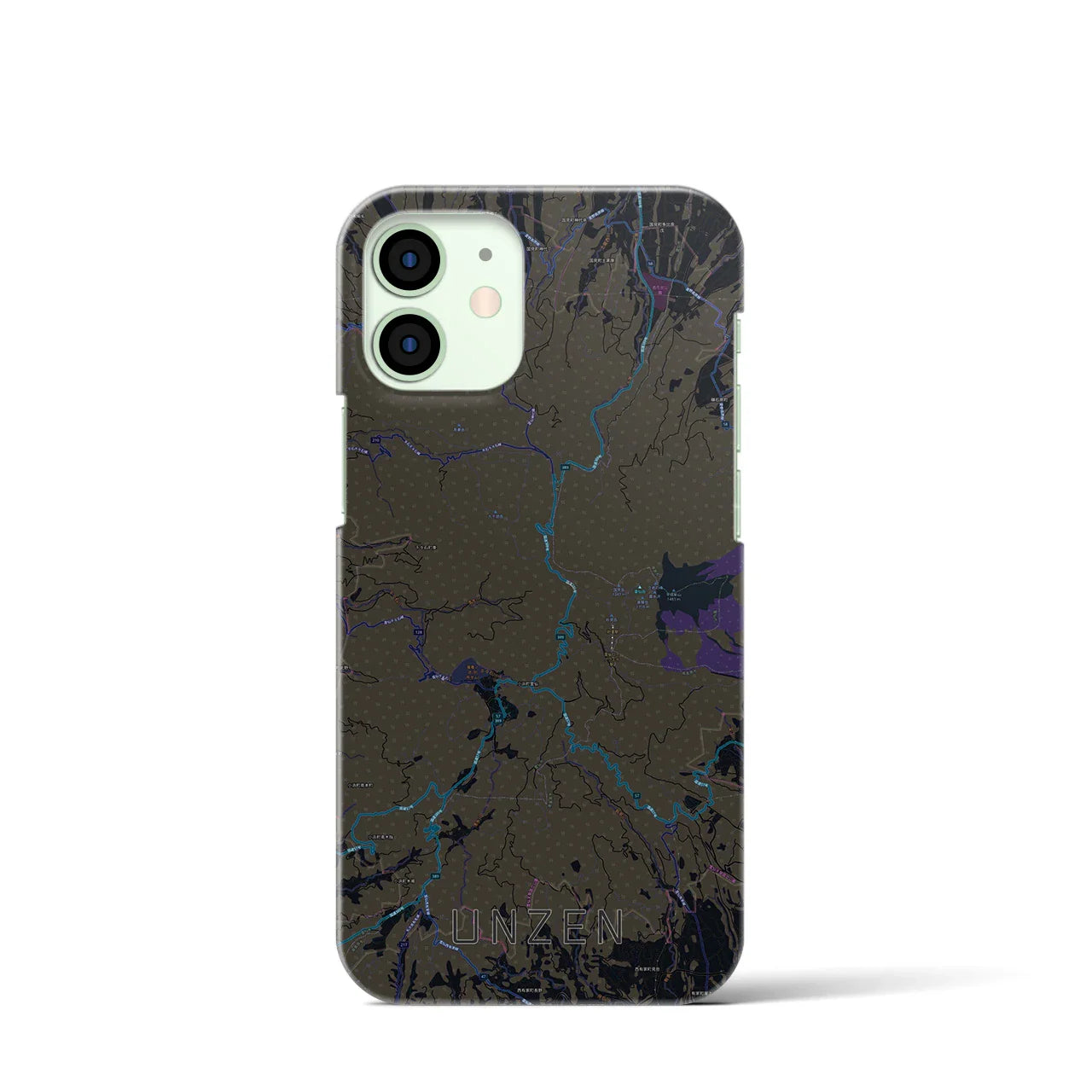 【雲仙(長崎県)】地図柄iPhoneケース(バックカバータイプ)