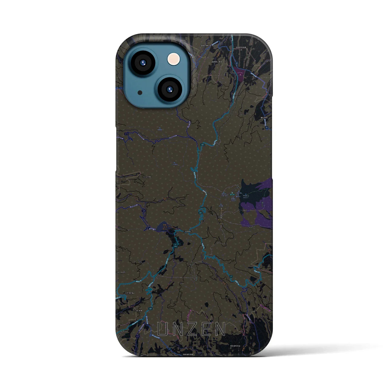 【雲仙(長崎県)】地図柄iPhoneケース(バックカバータイプ)