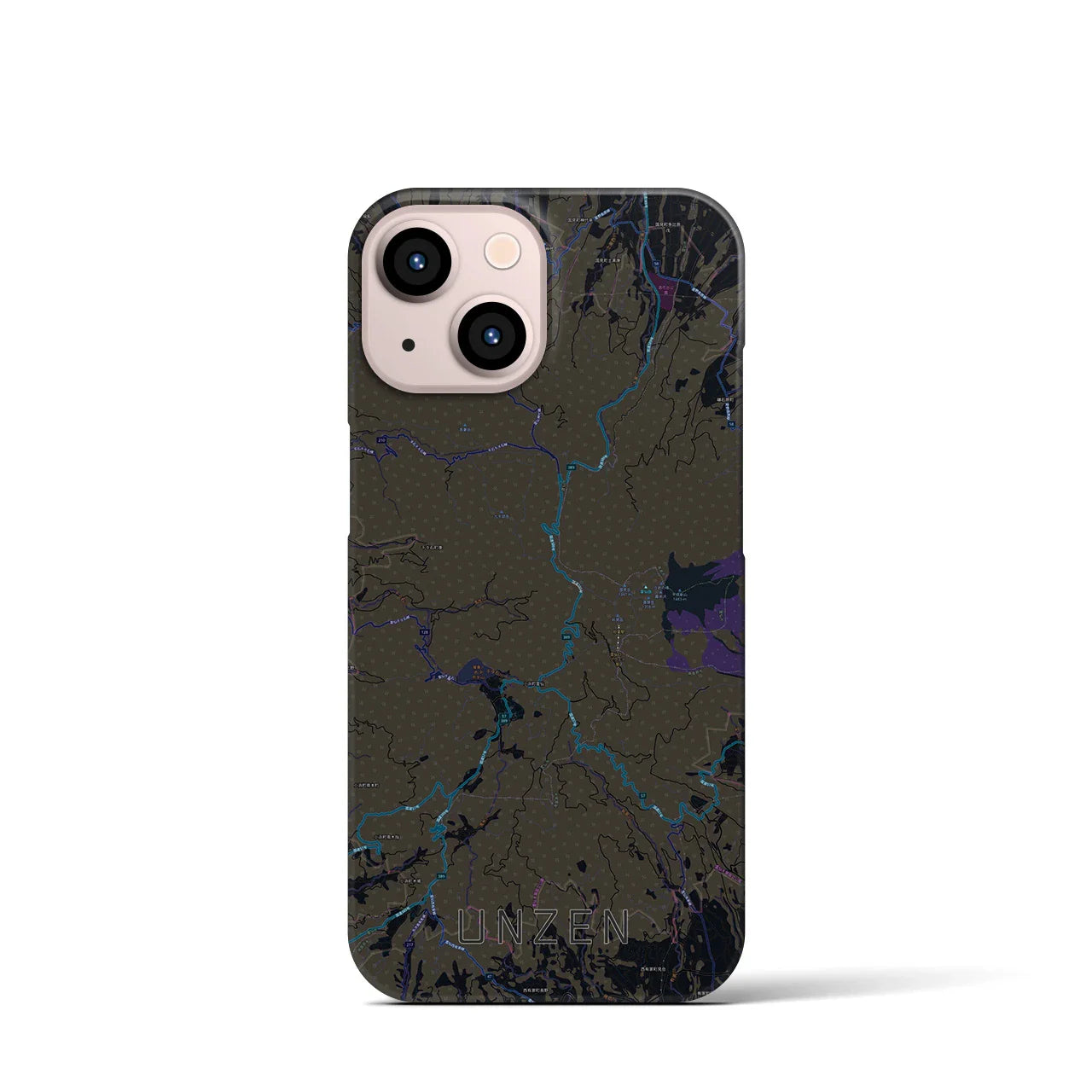 【雲仙(長崎県)】地図柄iPhoneケース(バックカバータイプ)
