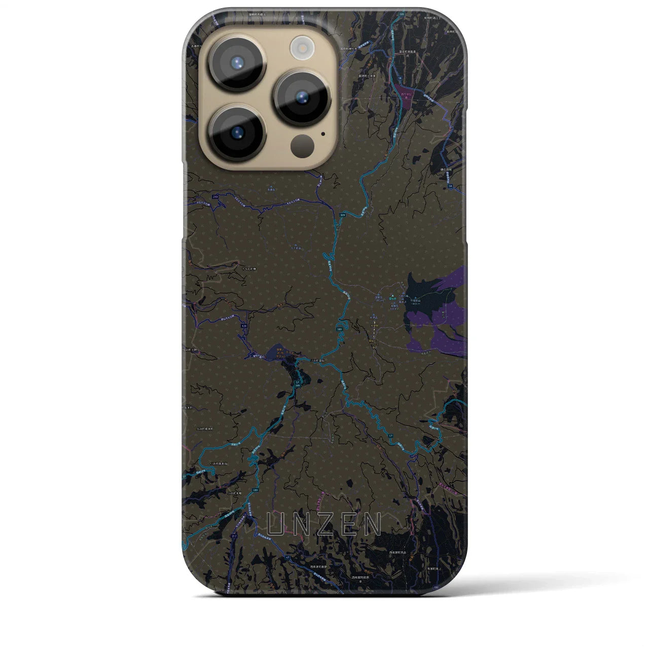 【雲仙(長崎県)】地図柄iPhoneケース(バックカバータイプ)