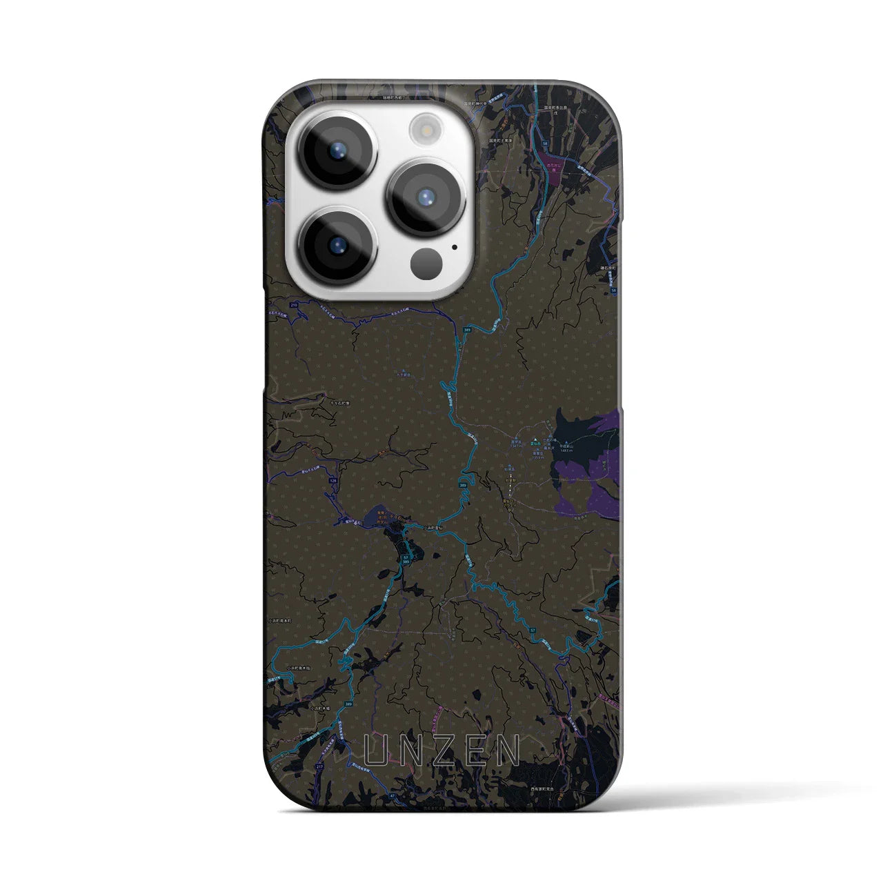 【雲仙(長崎県)】地図柄iPhoneケース(バックカバータイプ)
