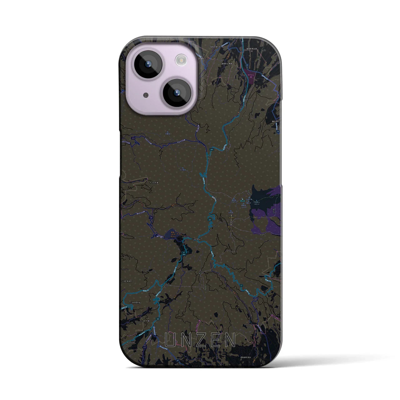 【雲仙(長崎県)】地図柄iPhoneケース(バックカバータイプ)