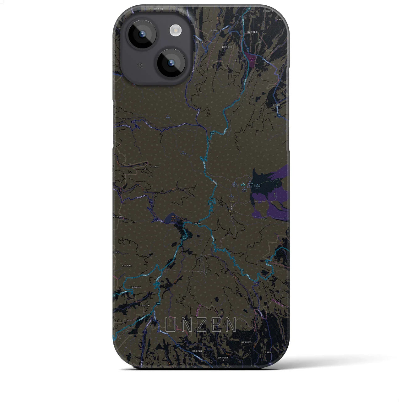 【雲仙(長崎県)】地図柄iPhoneケース(バックカバータイプ)