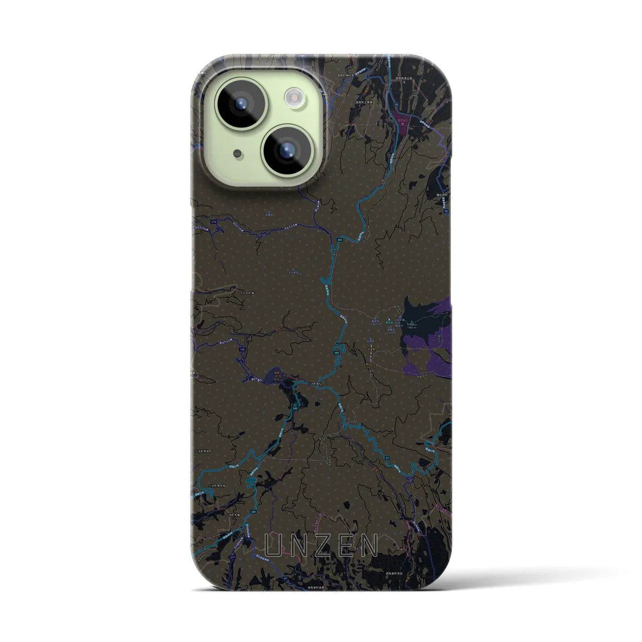 【雲仙(長崎県)】地図柄iPhoneケース(バックカバータイプ)