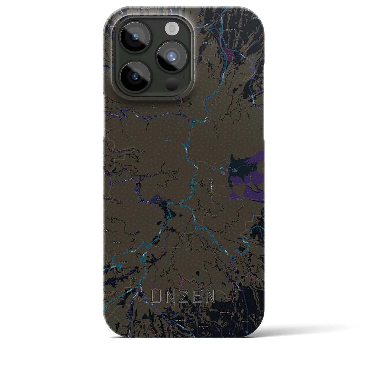 【雲仙(長崎県)】地図柄iPhoneケース(バックカバータイプ)
