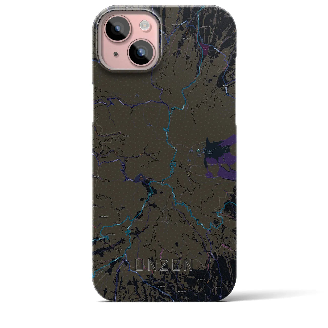 【雲仙(長崎県)】地図柄iPhoneケース(バックカバータイプ)