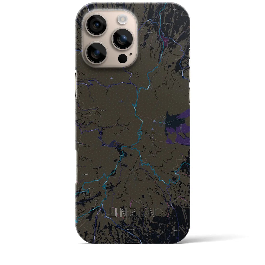 【雲仙(長崎県)】地図柄iPhoneケース(バックカバータイプ)