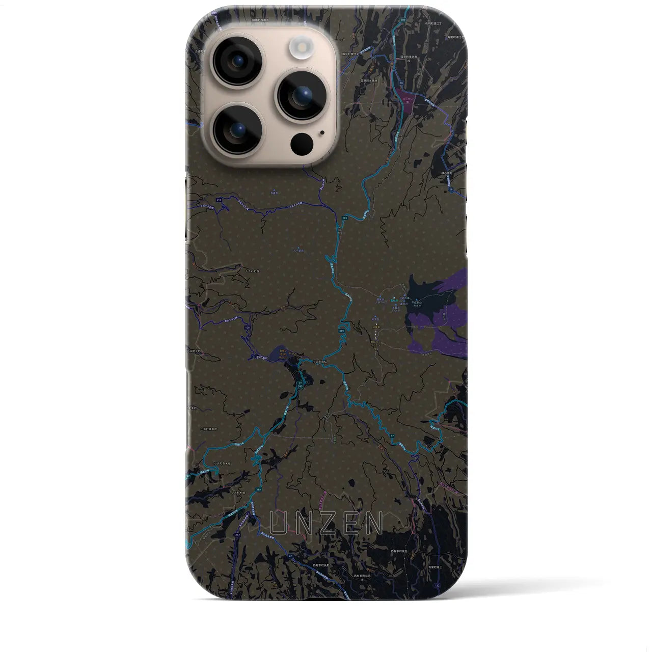 【雲仙(長崎県)】地図柄iPhoneケース(バックカバータイプ)