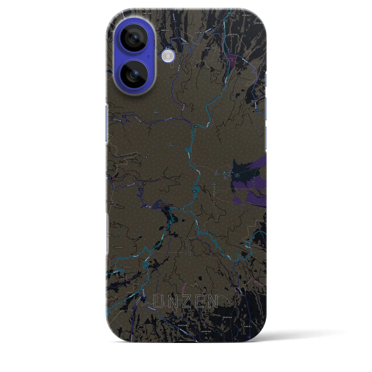 【雲仙(長崎県)】地図柄iPhoneケース(バックカバータイプ)