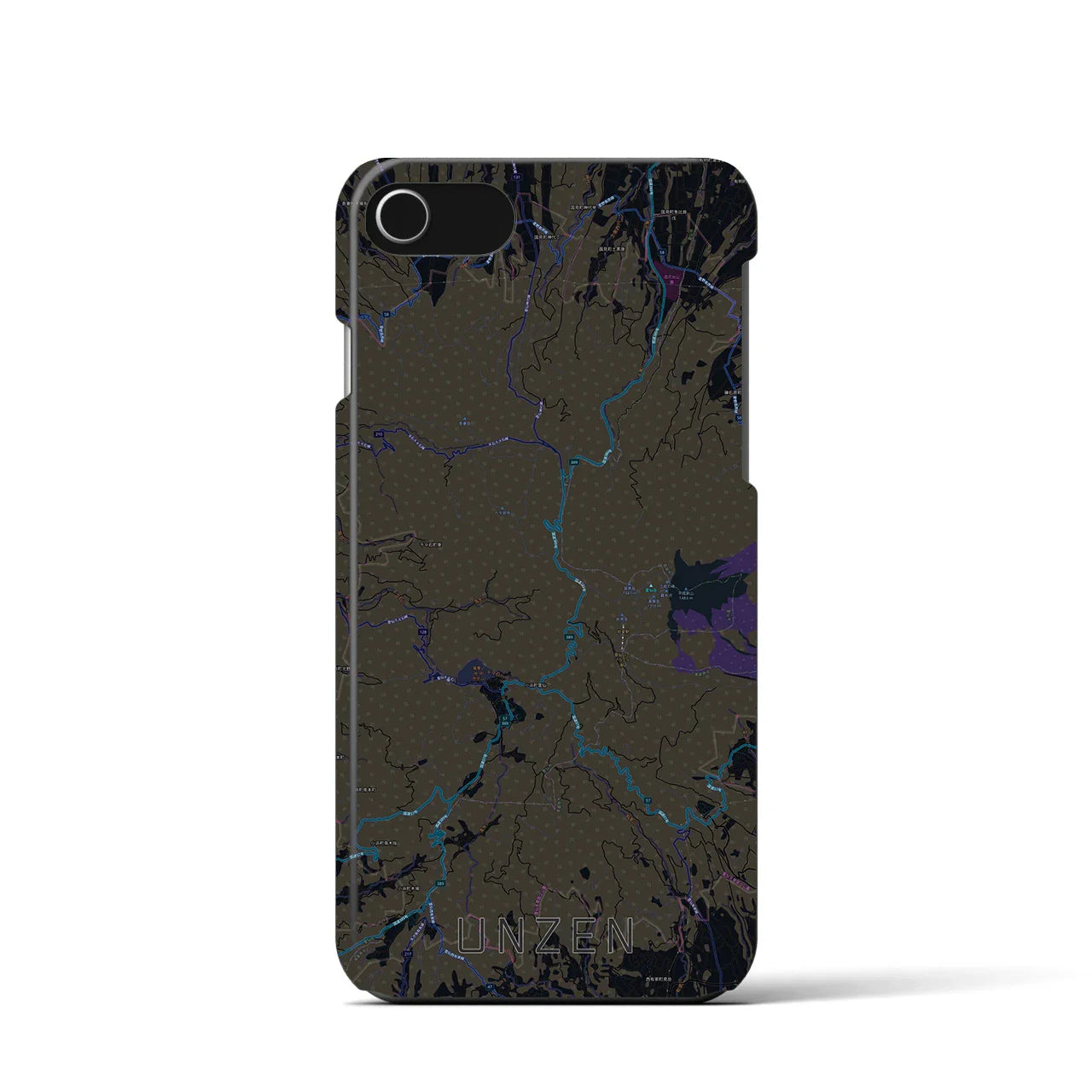 【雲仙(長崎県)】地図柄iPhoneケース(バックカバータイプ)