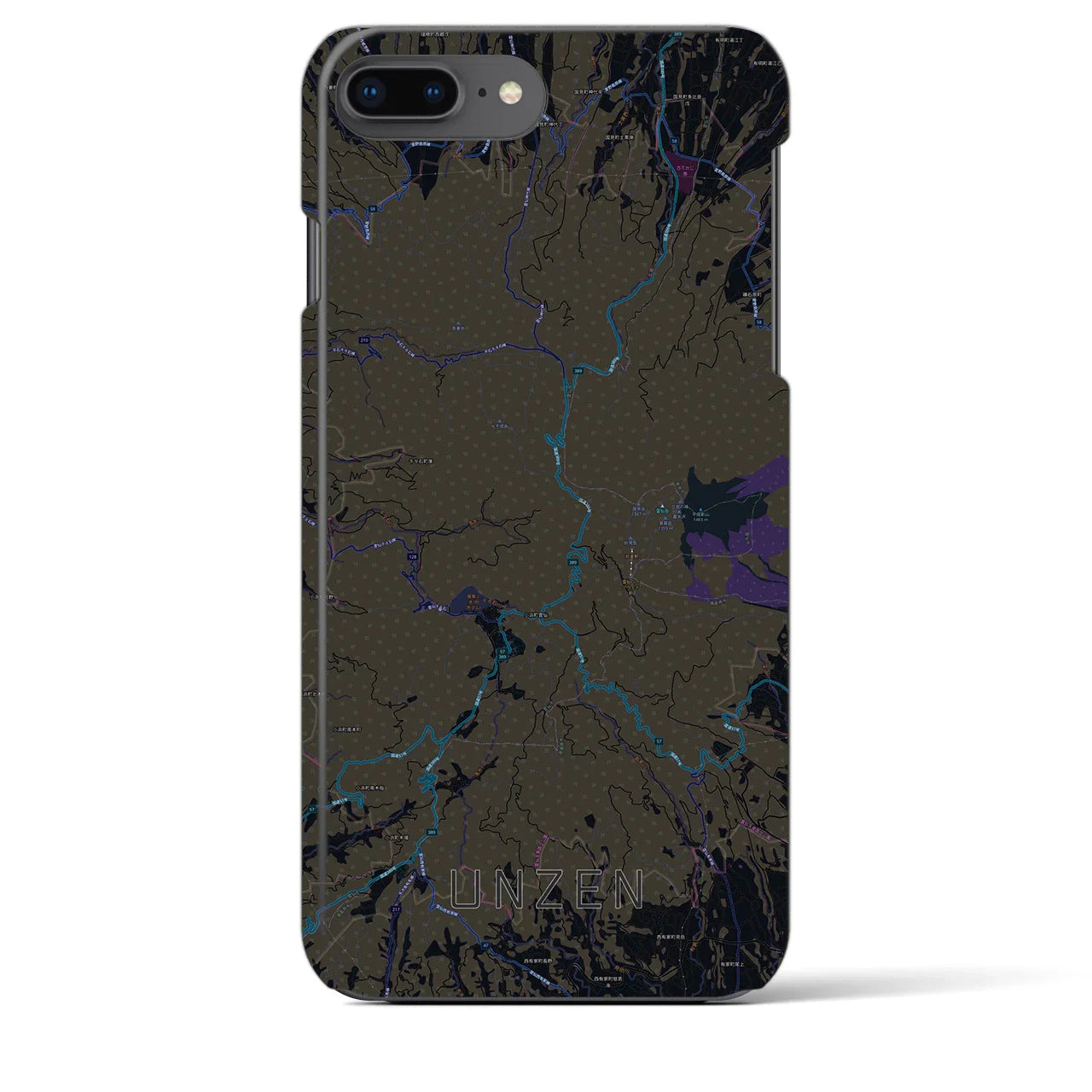【雲仙(長崎県)】地図柄iPhoneケース(バックカバータイプ)