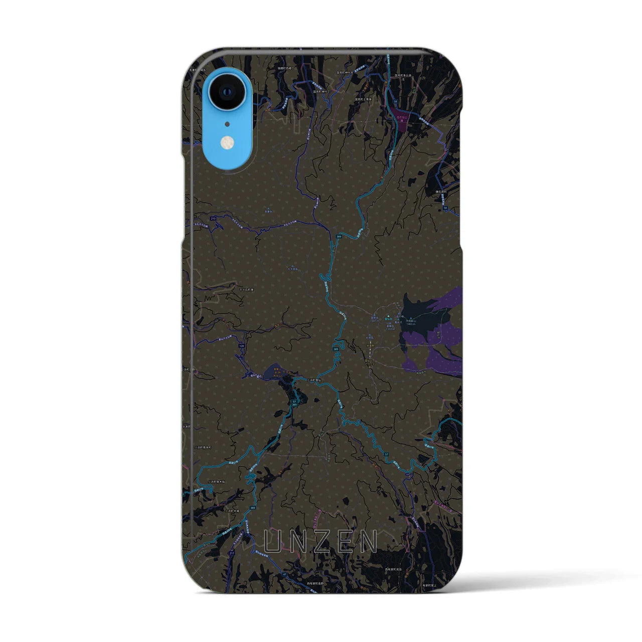 【雲仙(長崎県)】地図柄iPhoneケース(バックカバータイプ)