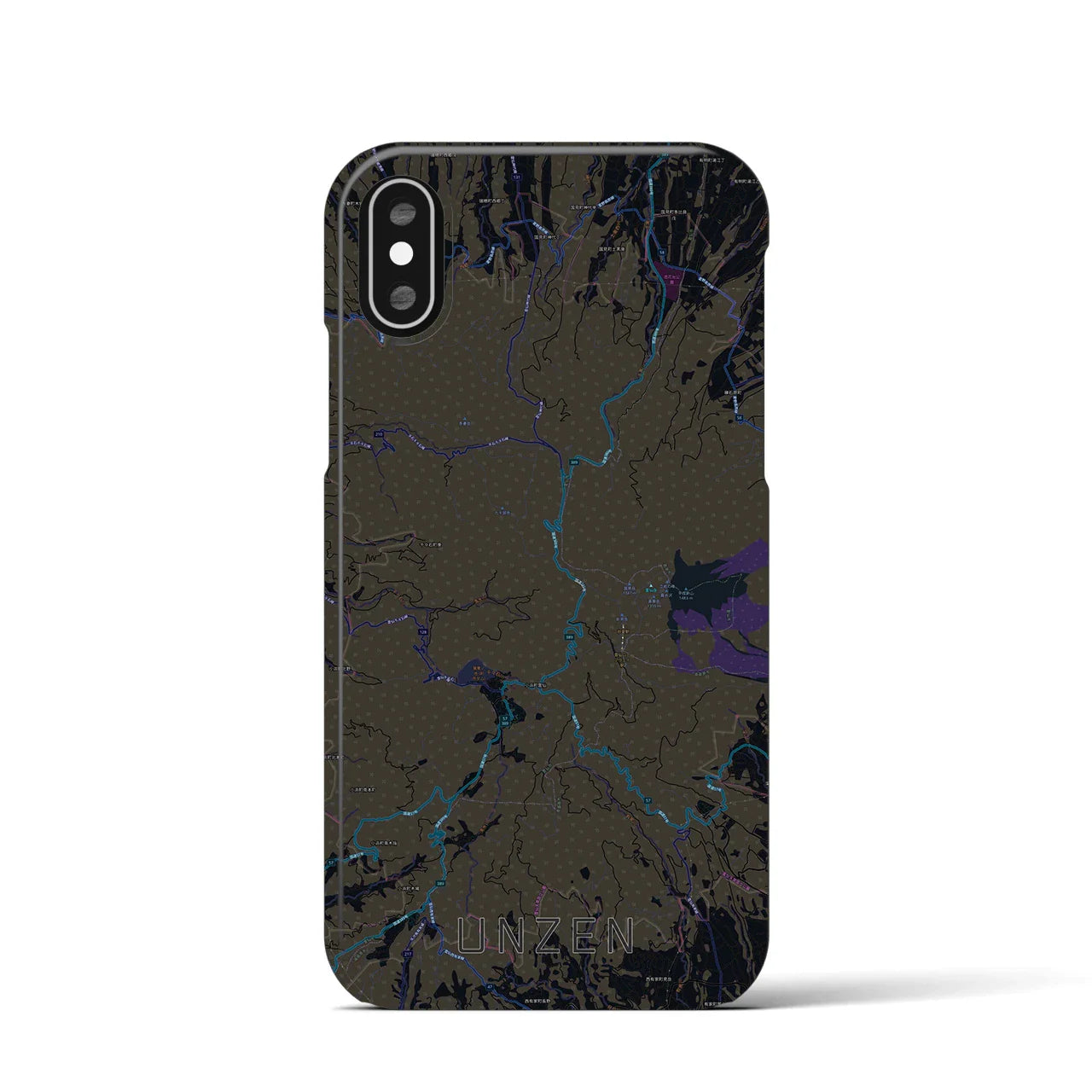 【雲仙(長崎県)】地図柄iPhoneケース(バックカバータイプ)