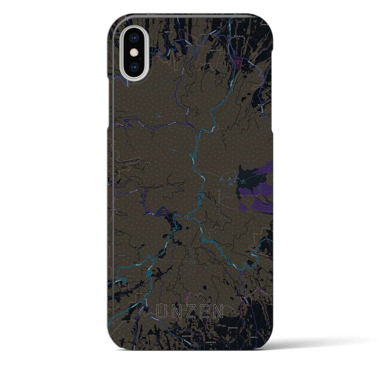【雲仙(長崎県)】地図柄iPhoneケース(バックカバータイプ)