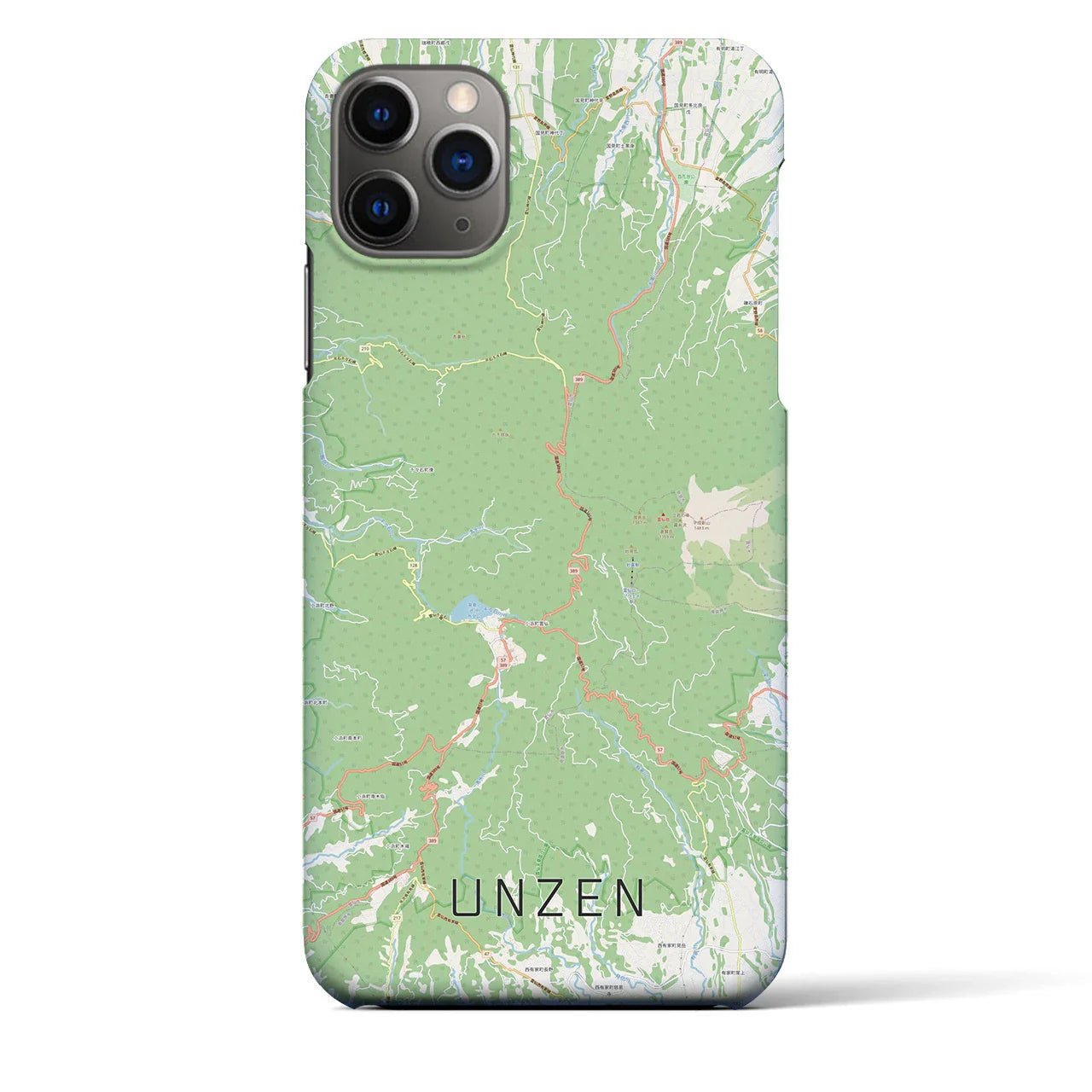 【雲仙(長崎県)】地図柄iPhoneケース(バックカバータイプ)