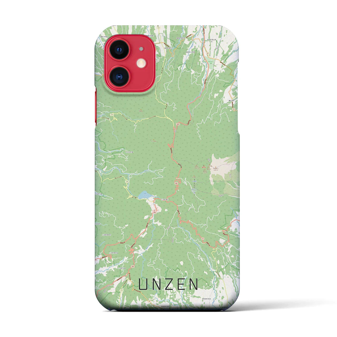 【雲仙(長崎県)】地図柄iPhoneケース(バックカバータイプ)