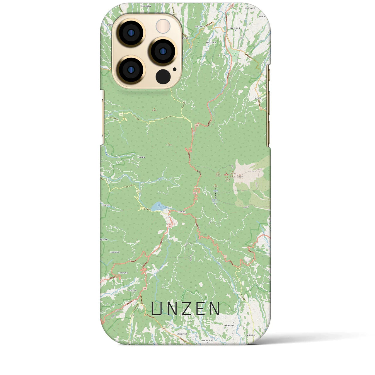 【雲仙(長崎県)】地図柄iPhoneケース(バックカバータイプ)