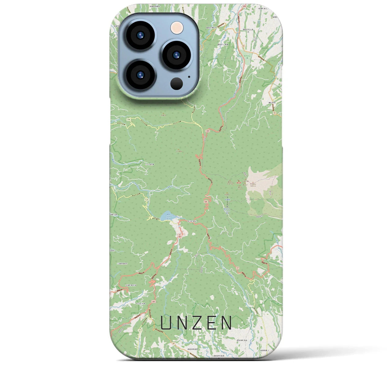 【雲仙(長崎県)】地図柄iPhoneケース(バックカバータイプ)