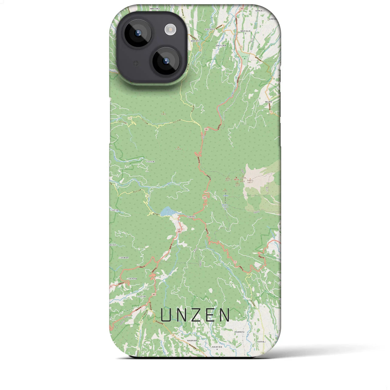 【雲仙(長崎県)】地図柄iPhoneケース(バックカバータイプ)