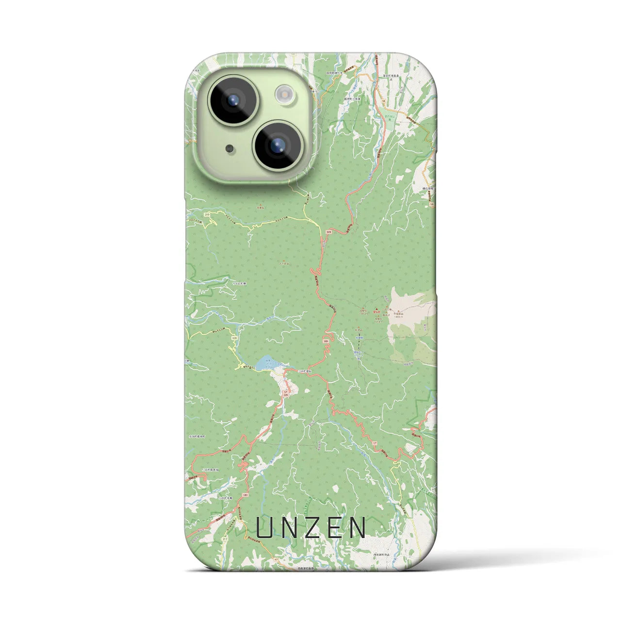 【雲仙(長崎県)】地図柄iPhoneケース(バックカバータイプ)