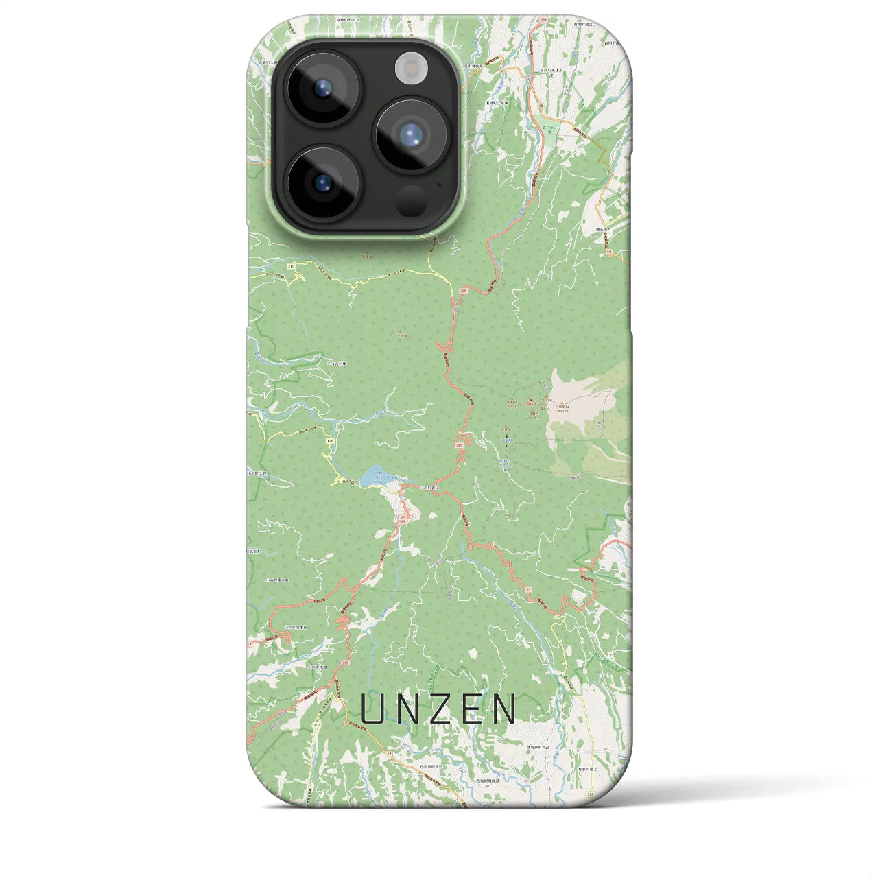 【雲仙(長崎県)】地図柄iPhoneケース(バックカバータイプ)