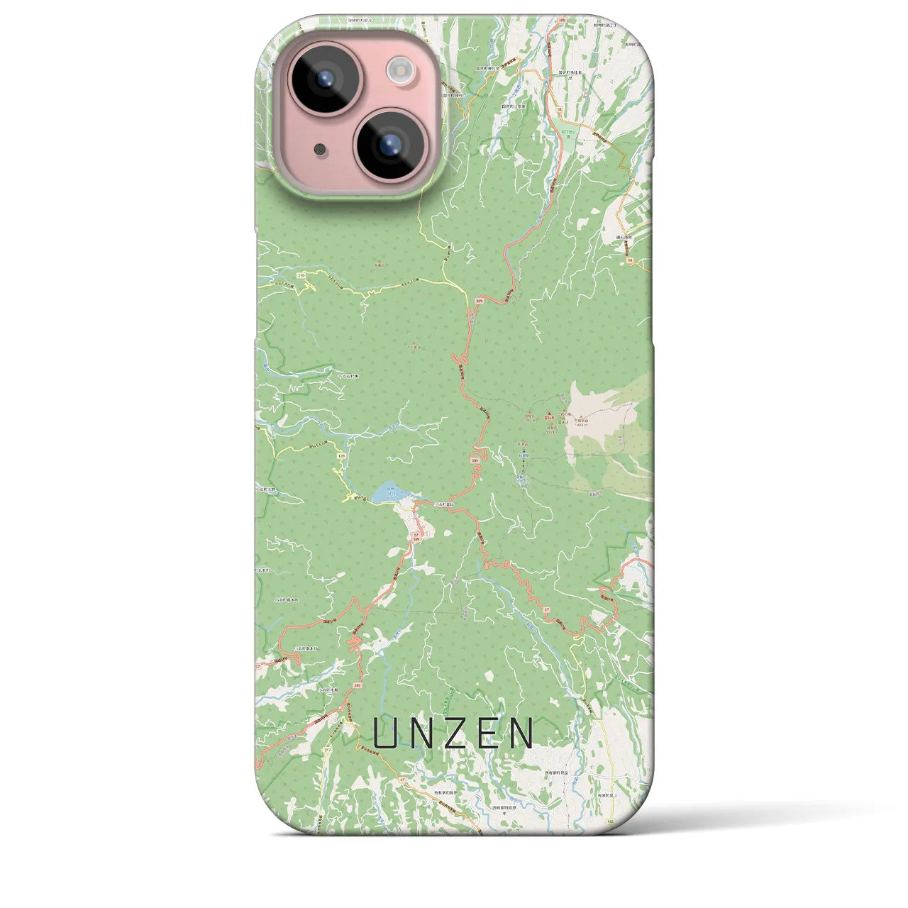 【雲仙(長崎県)】地図柄iPhoneケース(バックカバータイプ)