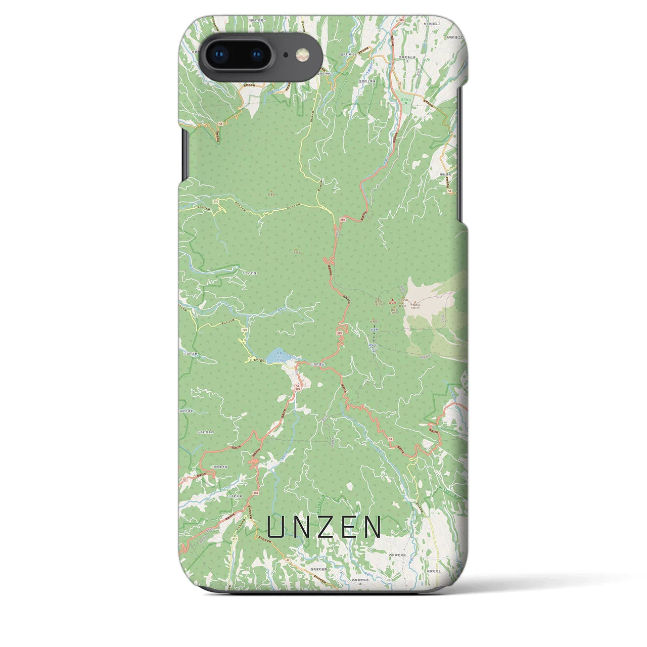 【雲仙(長崎県)】地図柄iPhoneケース(バックカバータイプ)