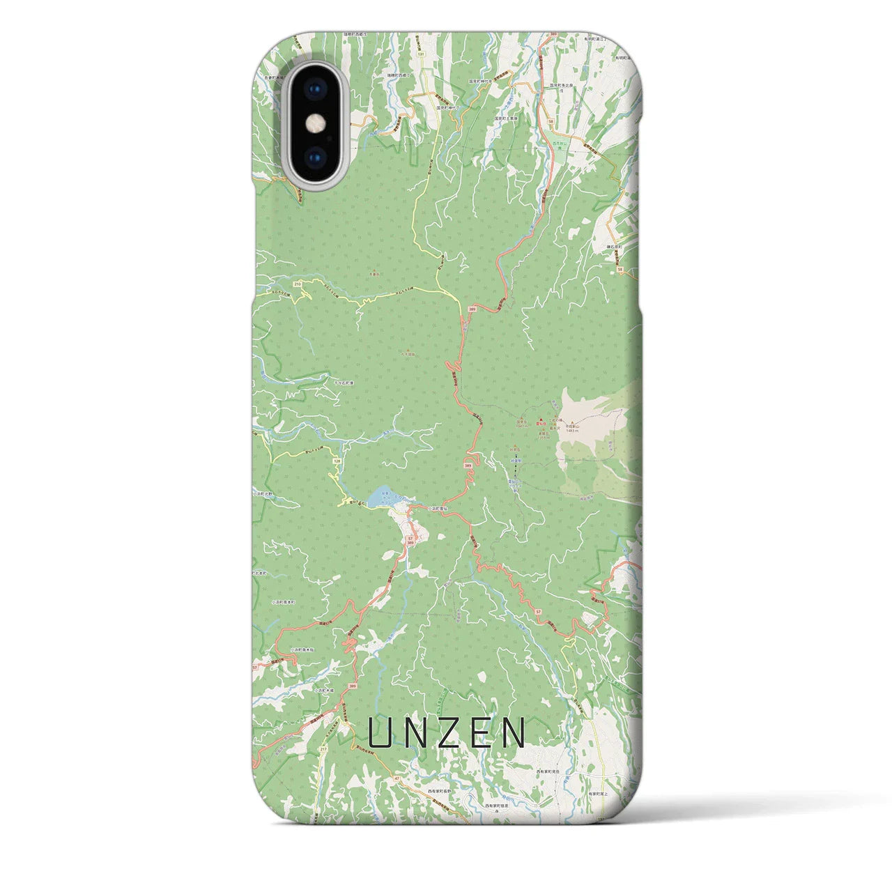 【雲仙(長崎県)】地図柄iPhoneケース(バックカバータイプ)