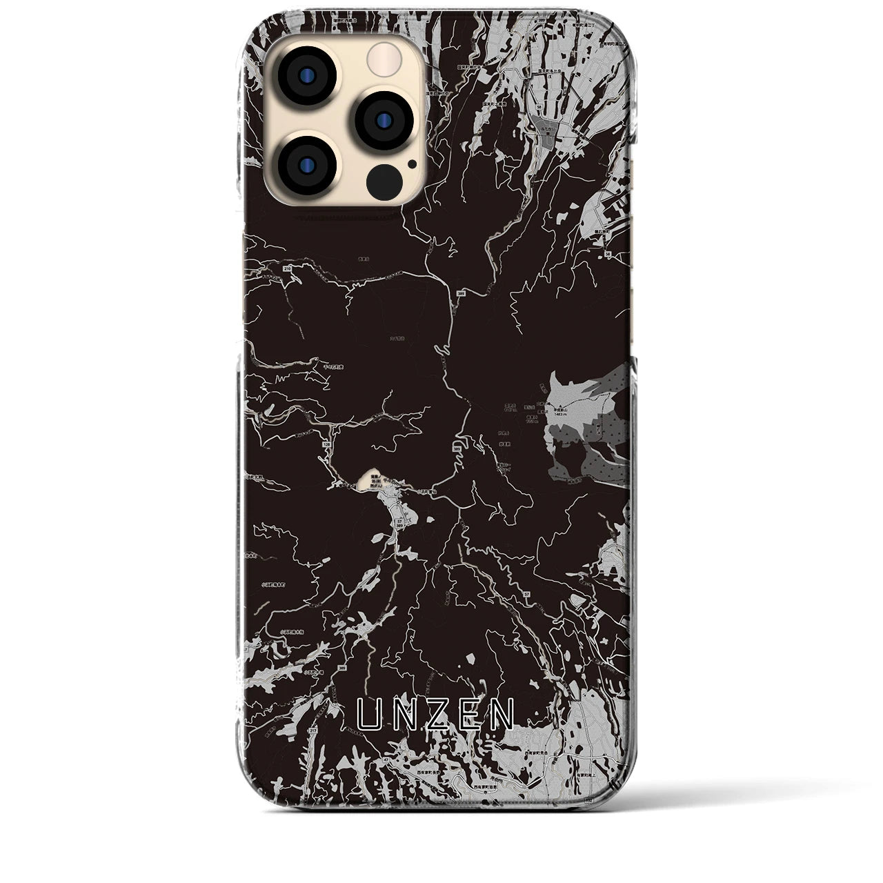 【雲仙(長崎県)】地図柄iPhoneケース(クリアタイプ)