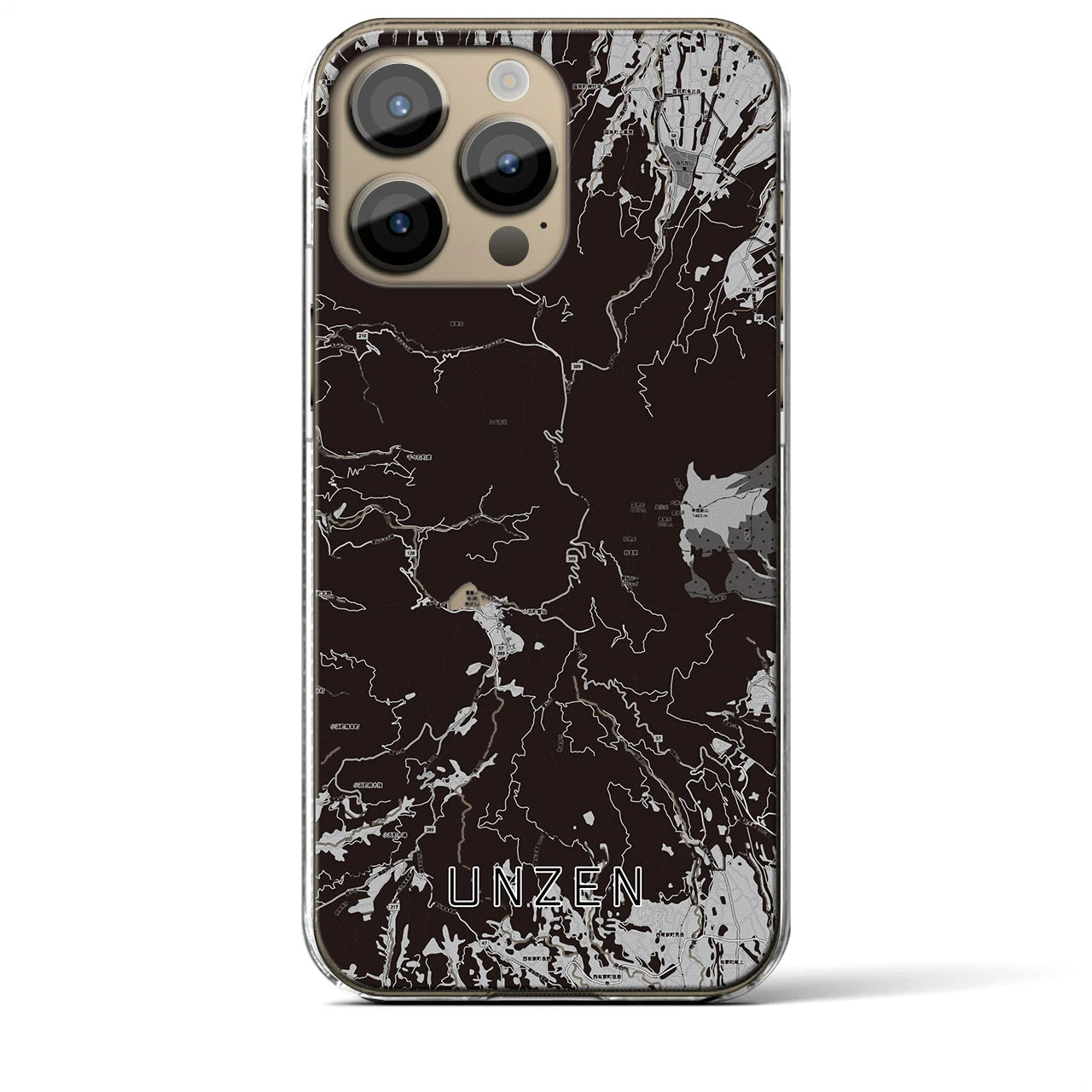 【雲仙(長崎県)】地図柄iPhoneケース(クリアタイプ)