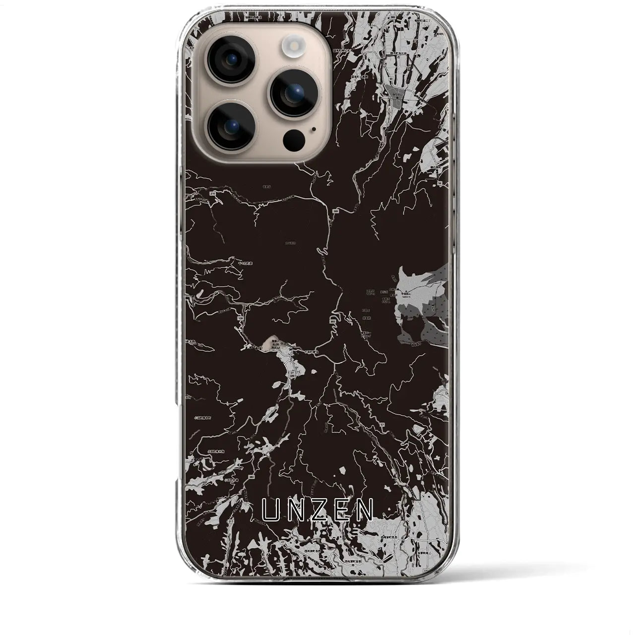 【雲仙(長崎県)】地図柄iPhoneケース(クリアタイプ)