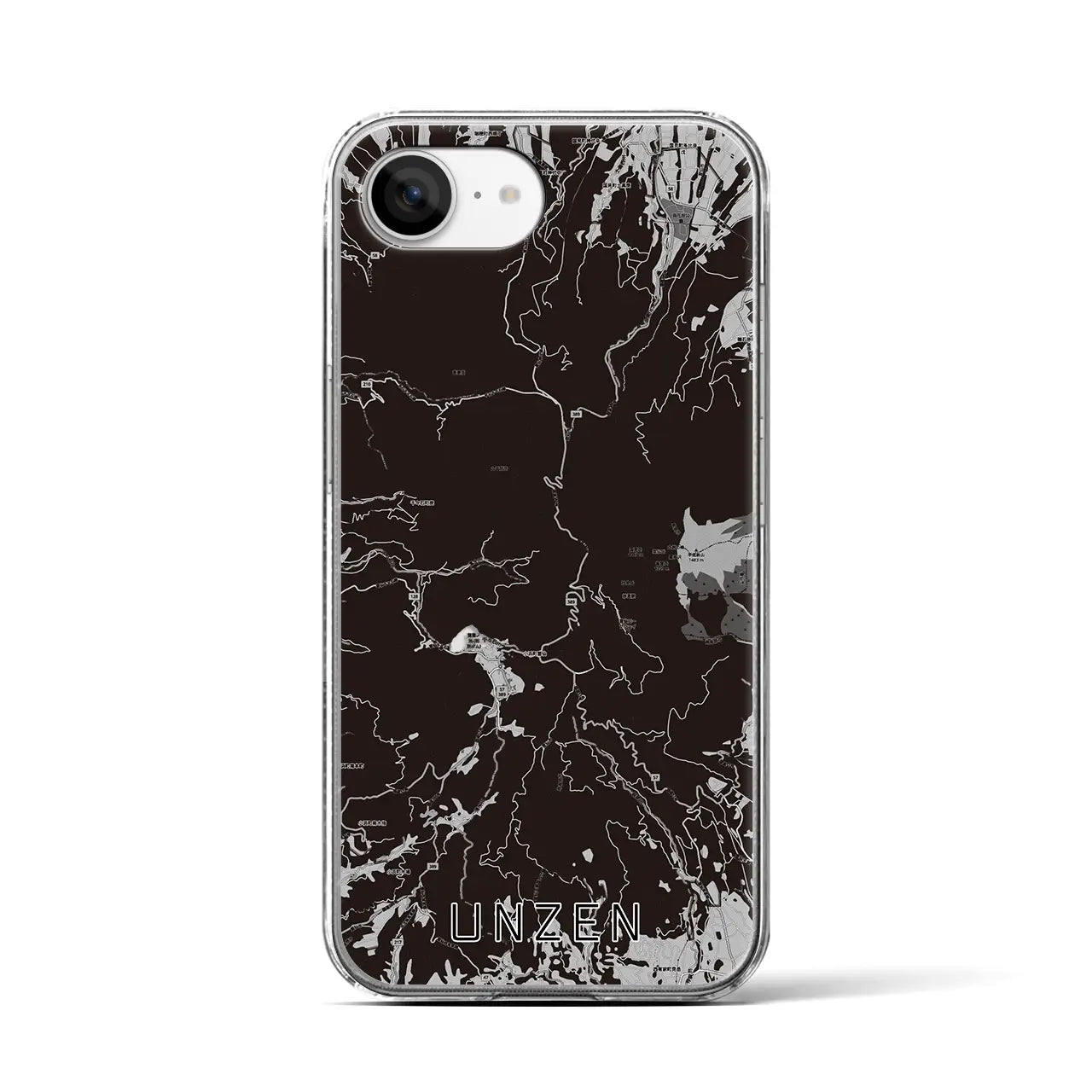 【雲仙(長崎県)】地図柄iPhoneケース(クリアタイプ)