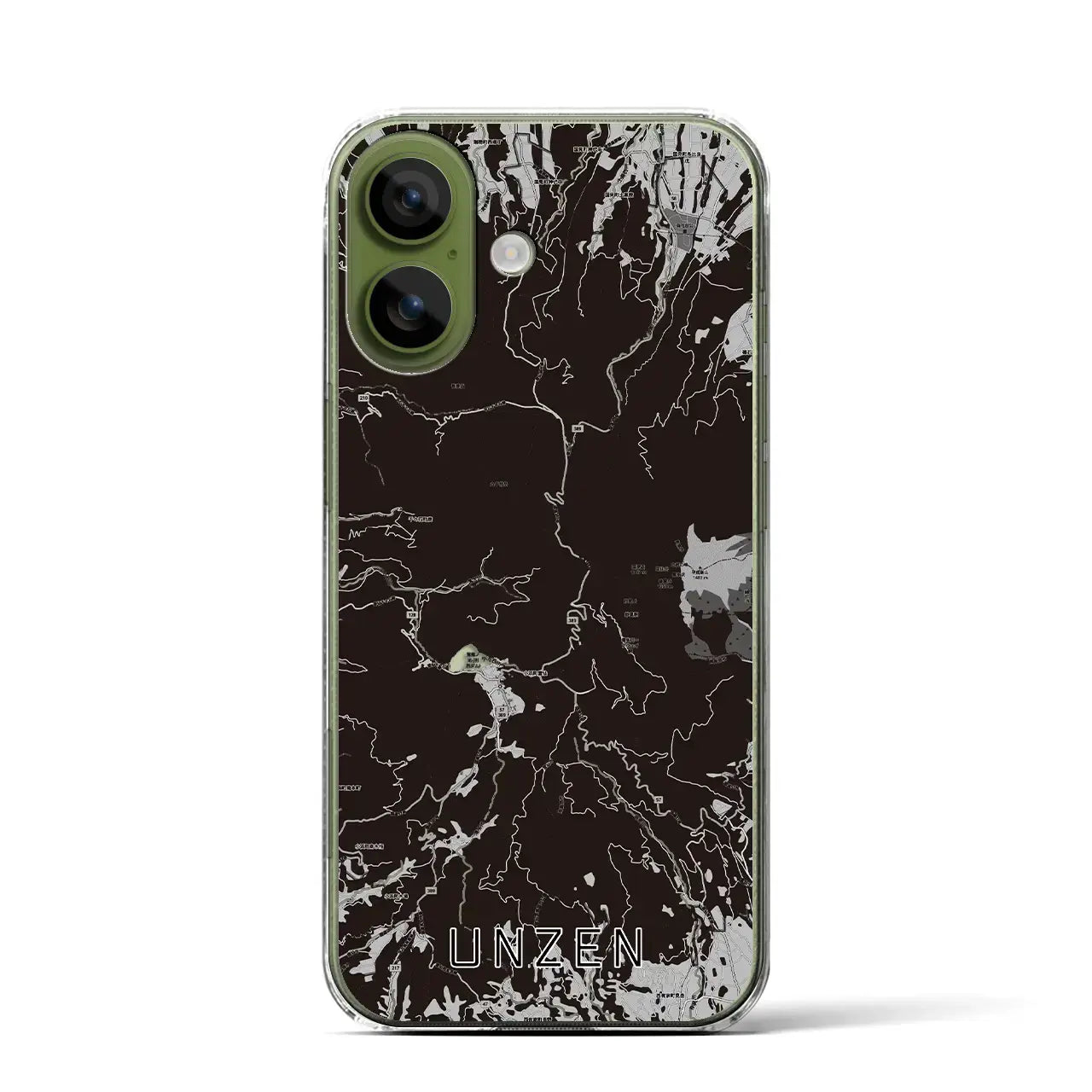 【雲仙(長崎県)】地図柄iPhoneケース(クリアタイプ)