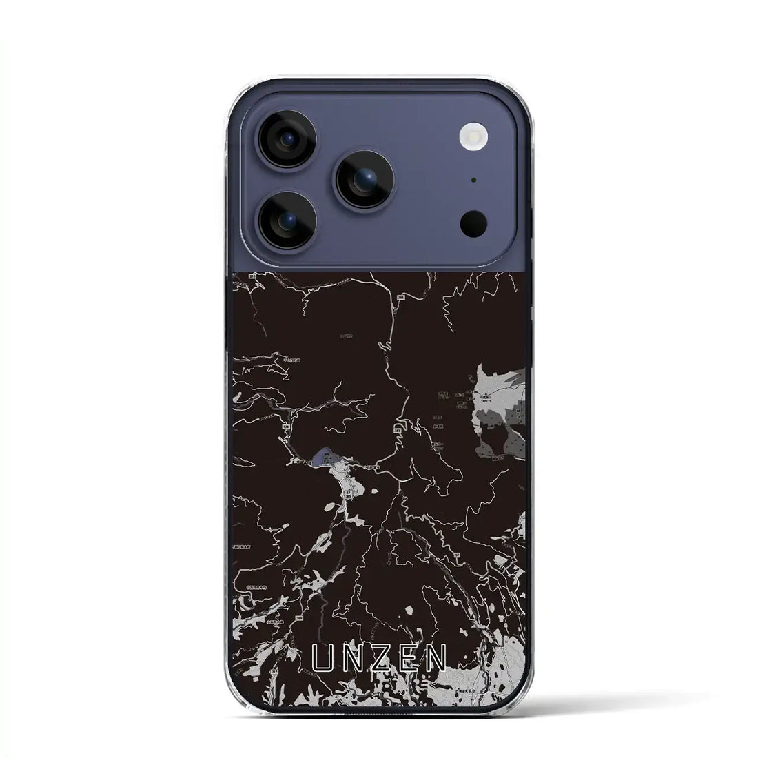 【雲仙(長崎県)】地図柄iPhoneケース(クリアタイプ)